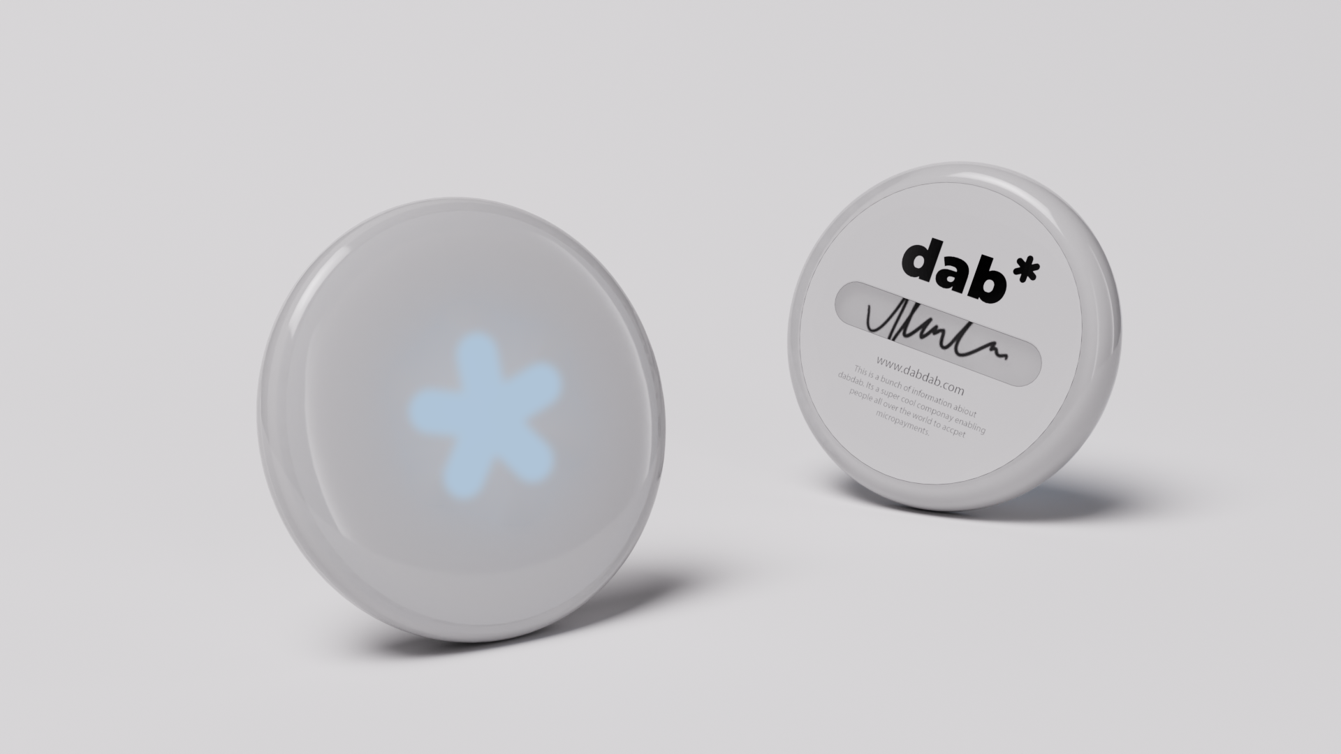 The dab device, front and back